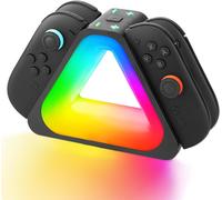 Eryi-Station D'accueil Pour Switch 2 (2025), Avec 7 Couleurs De Lumières Rgb, 4 En 1 Switch2 Joy Cons Controllers Fast Charging Station With Type-C Cable