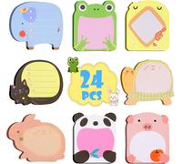 Eryi-Sticky Notes, 24pcs Notes Autocollantes Mignonnes, 480 Feuilles Marque Page Adhesif En Forme D'animaux Pour Les Études, La Maison, Le Bureau, La Colocation Ou Les Cadeaux