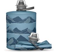 Eryi-Stow Moutains (500ml) - Bleu Tahoe - Bouteille D'eau Pliable - Bouteille De Voyage Ultra Légère Et Pliable, Flacon Souple Pour Ski, Randonnée, Vélo Ou Escalade