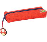 Eryi-Super Mario Trick - Trousse Rectangulaire Pour Enfant, Idéale Pour Les Enfants D'âge Scolaire, Confortable Et Polyvalente, Qualité Et Résistance, 22 X 7 X 40 Cm, Bleu Foncé/Rouge, M, Décontracté