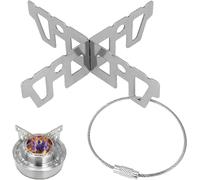 Eryi-Support Croisé Inox De Casserole Poêle Bouilloire Popote Accessoire Pour Réchaud De Camping Réchaud De Randonnée Réchaud À Gaz Réchaud À Alcool Cuisine Extérieure Pique-Nique