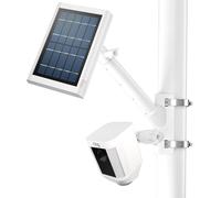 Eryi-Support De Mât 2 En 1 Pour Panneau Solaire Annulaire, Batterie Spotlight Cam Et Accessoires De Batterie Stick Up Cam/Pro Pour Montage Extérieur Pour Panneau Solaire Annulaire (Blanc)