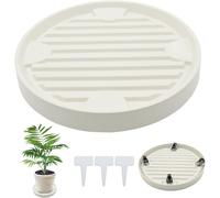ERYI-Support De Pot De Fleurs À Roues,Base De Pot De Fleur Avec Roue Universelle,Support Roulant Plantes, Pour Plantes En Pot, Seaux D'Eau, Ventilateurs De Sol, Purificateurs D'Air(28.3Cm Blanc Cassé