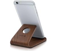 Eryi-Support De Téléphone Portable - Stand Universel Pour Smartphone Et Tablette Compatible Avec Iphone Samsung Galaxy Huawei - En Bois De Noyer
