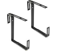 ERYI-Support Pour Jardinière Couleur Anthracite - Support De Bac À Fleurs Robuste Et Réglable En Largeur- Accroche Jardinière En Métal Pour Le Balcon