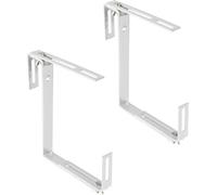 ERYI-Support Pour Jardinière Couleur Blanche - Support De Bac À Fleurs Robuste Et Réglable En Largeur- Accroche Jardinière En Métal Pour Le Balcon