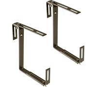 ERYI-Support Pour Jardinière Couleur Marron - Support De Bac À Fleurs Robuste Et Réglable En Largeur- Accroche Jardinière En Métal Pour Le Balcon