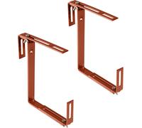 ERYI-Support Pour Jardinière Couleur Terre Cuite - Support De Bac À Fleurs Robuste Et Réglable En Largeur- Accroche Jardinière En Métal Pour Le Balcon