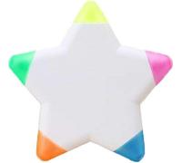 Eryi-Surligneur Multicolore 5 Couleurs En 1 Marqueur Papeterie En Forme De Fleur Arc-En-Ciel En Forme D'étoile (Rose, Jaune, Bleu, Vert, Orange) Fournitures De Bureau Fournitures Scolaires