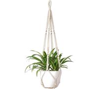 ERYI-Suspension Plantes Macramé Support Pots Suspendu Pour Fleur Décoration Jardin Intérieur Extérieur Deco Boheme Chic, Jambes En Corde Coton Avec Sans Frange