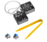 ERYI-Switch Opener Kit Avec Switch Puller Alliage D'Aluminium Clavier Switch Opener Pour Cherry Mx Gateron Kailh Box Outemu Akko Switch Ouvre-Interrupteur À Clavier De Jeu Mécanique - Gris/Jaune