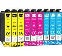 ERYI-T0712 T0713 T0714 Cartouches D'Encre Compatibles Avec Epson T0715 Multipack Compatible Avec Epson Stylus Sx218 Sx110 Sx210 Sx215 Sx415 Sx515W Sx200 Dx8400 Dx4000 Dx4050 Dx7450 Dx845 Lot De 9
