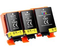 ERYI-T266 T267 Cartouches D'Encre Compatibles Pour Epson T2661 T2670 Remplacement Pour Epson Wf-100W Wf-110W Workforce Printers (2 Noir, 1 Couleur)