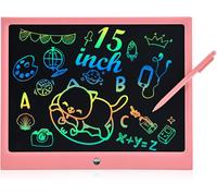 ERYI-Tablette Dessin Enfant 15 Pouces, Coloré Ardoise Magique, Tablette D'Écriture Lcd Jouet Avec Bouton D'Effacement Verrouillable, Éducatifs Cadeaux Jouets Enfant Pour 3 4 5 6 Ans-Rose