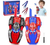 ERYI-Talkie Walkie Enfants, 2 Pièces Spider Toki Walki Jouet Cadeau Pour Enfants 3 4 5 6 7 8 9 10 11 12 Ans, Takie-Walkies Longue Portée Pour Aventures En Plein Air, Camping, Randonnée