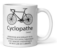 Eryi-Tasse-Mug Cycliste Humour Cyclopathe Maniaque Du Vélo - Idée Cadeau Personnalisé Original Papa Anniversaire Parrain