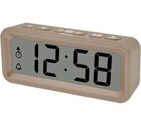 ERYI-Technoline Wt175 Mini Réveil De Voyage Avec Température Et Humidité De L'Air, Date, Minuterie, Compte À Rebours Hebdomadaire, Alarme De Week-End Ou Alarme De 7 Jours, Boîtier Magnétique, Boîtier