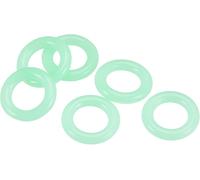 Eryi-Tentes Piquets Silicone Joints Toriques Lueur Dans Sombre 15mm Diamètre Extérieur 3mm Largeur Fluorescent Camping Tentes Clou Accessoire Vert 50pcs