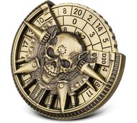 Eryi-Tête De Crâne Roulette Dés Spinner, 7-En-1 Métallique Spinner De Dés Dnd, Gyroscope Du Bout Des Doigts, Cadeaux D&d Avec Sacs Cadeaux Logo Dragon, Jeu De Rôle, Accessoires De Jeu De Société, Bro