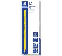 Eryi-Textsurfer Dry, Crayons Surligneurs À Sec De Haute Qualité, Pour Surlignage Sur Tout Type De Papier, Boîte En Carton Avec 12 Crayons Surligneurs Jaune Fluo, 128 64-1 Ve