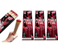 ERYI-® The Power Of Fire Lot De 5 Allumettes Xxl ¿ 20 Cm Extra Longues De Qualité Supérieure, 200 Pièces Par Paquet, Idéales Pour Le Camping, Les Barbecues, Les Aventures En Plein Air, La Survie,