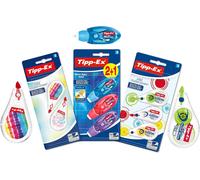Eryi-Tipp-Ex Correction Set De Rubans Correcteurs Avec 5 Mini Pocket Mouse (2 Décors Assortis Et 3 Couleurs Fantaisies) Et 3 Micro Tape Twist - Couleurs Assorties, Lot De 8