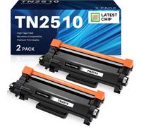 ERYI-Tn2510 Cartouches De Toner Compatibles Pour Brother Tn 2510, Puce Récente, 2 Noir, Pour Dcp-L2627Dw Hl-L2400Dwe Dcp-L2627Dwxl Dcp-L2620Dw Mfc-L2860Dw Dcp-L2665Dw Dcp-L2660Dw Mfc-L2860Dwe