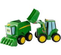 ERYI-Tomy - Coffret Jouet Pour Enfant Mes Amis De La Ferme 47193, Tracteur Jouet Pour Bébés, Johnny Le Tracteur & Corey, Pour Garçons Et Filles, Adapté Aux Enfants De 18Mois+, Multicolore