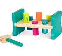 Eryi-Toys By Battat Bx1762z - Colorful Pound & Play - Banc En Bois À Marteler Pour Insérer Les Piquets Dans Les Formes Leurs Correspondant \U2013 6 Piquets & Un Maillet \U2013 Dès 2 Ans
