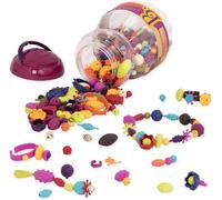 Eryi-Toys By Battat ¿ Ensemble De Perles À Enfiler (500 Pièces) ¿ Pop Arty! ¿ Kit Pour Confectionner Les Bijoux ¿Colliers, Bagues, Et Bracelets Créatifs ¿ Pour Enfants De 4 Ans Et Plus