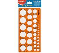 Eryi-- Trace-Cercles Pairs Et Impairs De 1 À 35 Mm - 39 Cercles - Règle 22 Cm - Pochoir Technic - Antichoc - Normographe Rond - Pour Tout Age