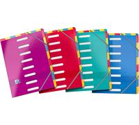Eryi-Trieur Color Life 8 Positions Double Entrée Format A4 En Carte Pelliculée Fermeture Elastique Couleur Aléatoire