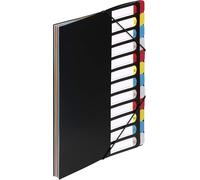 Eryi-- Trieur Extensible A4 - Classeur 12compartiments - Organisateur De Bureau Avec Onglets Personnalisables - Trieur Accordéon De Bureau - Noir