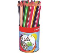 Eryi-Trio - Crayon De Couleur - Godet X 38 Crayons De Coloriage Triangulaires - 12 Couleurs Assorties