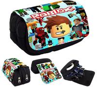 Eryi-Trousse À Crayons, Roblox Trousse Scolaire Pencil Case, Sac De Papeterie, 2 Compartiments Grande Capacité Trousses Scolaire Papeterie, Pencil Case Scolaires Bureau Pour Garçon Fille Ado Étudiant