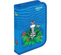 Eryi-- Trousse Garnie 1 Etage Avec 31 Pièces Fournitures Scolaires - Stylo Bille, Gomme, Taille-Crayon, Crayon À Papier Hb, Crayons De Couleur, Feutres, Kit De Traçage - Jungle
