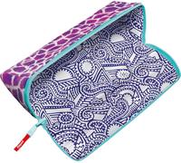 Eryi-- Trousse Scolaire Ouverture Xxl - Trousse Personnalisable Réversible, Avec 1 Côté A Colorier - Grande Ouverture Pratique - Trousse Triangulaire 22 X 6cm - Trousse Velours