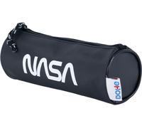 Eryi-- Trousse Scolaire Ronde - Fermeture À Glissière, Licence Officielle, Polyester Résistant, 21 X 7,5 X 7,5 Cm - Matériel Scolaire - Nasa Grey