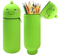 Eryi-Trousse Silicone Animaux,Trousse Kawaii,Trousse Pot A Crayon Rétractable,Trousse Ecole 2 En 1 En Silicone Souple Kawaii,Il Est Utilisé Pour Le Stockage De Trousses À Crayons,Les Écoles Couleur/K