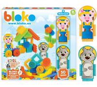 Eryi-\U2013 Coffret 50 Bioko Avec 2 Figurines Sur Le Thème Des 3 Petits Cochons Et Du Loup \U2013 Dès 12 Mois \U2013 Fabriqué En Europe \U2013 Jouet De Construction 1er Âge \U2013 503709