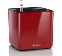 ERYI-\U2013 Pot De Fleurs D'Interieur \U2013 Cube Glossy \U2013 Réserve D'Eau Intégrée \U2013 Coloris Rouge Scarlet \U2013 14 X 14 X 14 Cm
