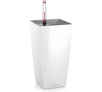 ERYI-\U2013 Pot De Fleurs D'Interieur \U2013 Mini\U2013Cubi \U2013 Réserve D'Eau Intégrée \U2013 Coloris Blanc \U2013 9 X 9 X 18 Cm