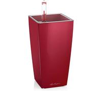 ERYI-\U2013 Pot De Fleurs D'Interieur \U2013 Mini\U2013Cubi \U2013 Réserve D'Eau Intégrée \U2013 Coloris Rouge Scarlet \U2013 9 X 9 X 18 Cm