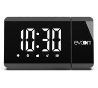 ERYI-\U2013 Slim Up Ev304571 \U2013 Réveil Projecteur + 1 Port Usb \U2013 Projection Lumineuse Rotative, 2 Alarmes Programmables, Fonction Snooze Et Radio - Noir
