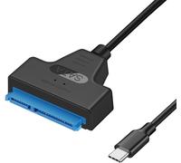 ERYI-Usb C Câble Adaptateur, Adaptateur Usb 3.1 Type C Thunderbolt 3 Disque Dur Sata I/Ii/Iii Pour Ssd/Hdd Sata De 2,5"" 7+15 Pin, Supporte Uasp Sata Iii