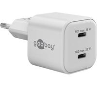 Eryi-Usb-C¿ Pd Gan Dual Fast Charger Nano 35w Blanc, Avec 2 Ports, Chargeur Compact Pour Téléphone Portable, Tablette, Appareil Photo, Adaptateur De Voyage, 75334