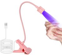 Eryi-Uv Lampe Uv Ongles Gel, Led Lampe Pose Americaine Ongle 3w, Ajustable Séchoirs À Ongles Avec Usb, Avec Clip (Rose)