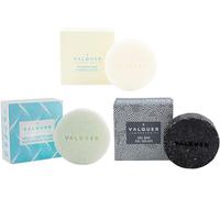 Eryi-Válquer Pack Cosmétique Solide, Shampoing Solide Sans Sulfates Cheveux Gras + Eau Micellaire Solide + Gel Corps Solide Au Charbon Actif, Vegan 150 G, 3 Unités