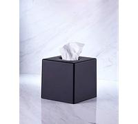 Eryi-Vinn Dunn Cube Distributeur De Tissus Noir, Carré De Tissu Boîte De Couverture Kleenex Porte-Serviettes Serviette De Salle De Bain Organisateur Stand-Plastique Abs
