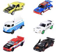 ERYI-- Voiture Miniature De L'Édition Deluxe Anniversaire 60 Ans, 1 Pièce Sélection Aléatoire Entre 6 Voitures Jouet Avec Impression Sous Licence Et Boîte En Tôle, 7,5 Cm, À Partir De 3 Ans